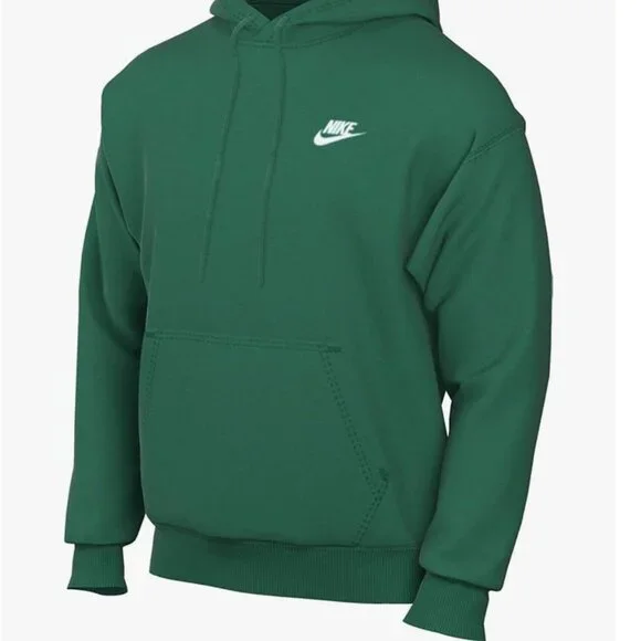 Nike Sportswear Club Fleece Pullover Hoodie Green - Picture 1 of 4
